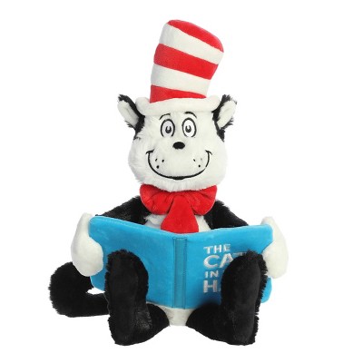 Aurora Medium Storytime Cat In The Hat Dr. Seuss Whimsical Stuffed Animal Black 11"