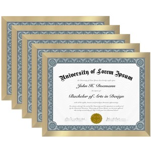 Americanflat 5 Pack of Picture Frames - Plexiglass Cover - 1 of 4