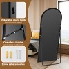 GlasFlength Full Length Mirrors Full Length Simple Mirrors Arched Mirror Flexible Placement Elegant Design For Bedroom, Black, 72"*27"*1" - 4 of 4