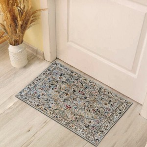 Maxax Non-Slip Machine Washable Green Yellow Cream Farmhouse Area Rug For Living Room, Hallway Runner, Entryway Rug - 1 of 4