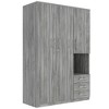 TIRAMISUBEST 2-Door Wooden Wardrobe - Mobile Storage Cabinet with Locking Wheels & Adjustable Shelf | Space-Saving Closet Organizer for Bedroom - 3 of 4