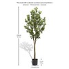 NAYSAYE Planter Artificial Olive Tree Faux Potted Plant with Olive Branches for Indoor Outdoor Garden, Green, 21.6"*21.6"*70.8" - 3 of 4