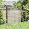 vidaXL Chicken Cage Walk in Hen Coop - Galvanized Steel Poultry Enclosure for Chickens/Ducks/Rabbits - 39.4"x39.4"x74.8", Silver - 4 of 4