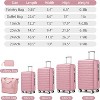NAYSAYE Bag and Luggage Sets 6 Piece Luggage Set with TSA Lock and Expandable Hardshell for Business Travel, Pink, 18.5"*12"*30" - 3 of 4