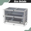 SEVOBAL 35.4'' 3-Tier Wooden Hamster Cage with Removable Ramps Tray Small Animals Hutch with Wheels Openable Doors for Dwarf Syrian Hamster Mice Rat - 3 of 4