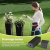 2 Pack Large Planters for Indoor Plants, Plant Pots All-Weather Use with Drainage Holes for Porch, Patio, Backyard, Black - 4 of 4