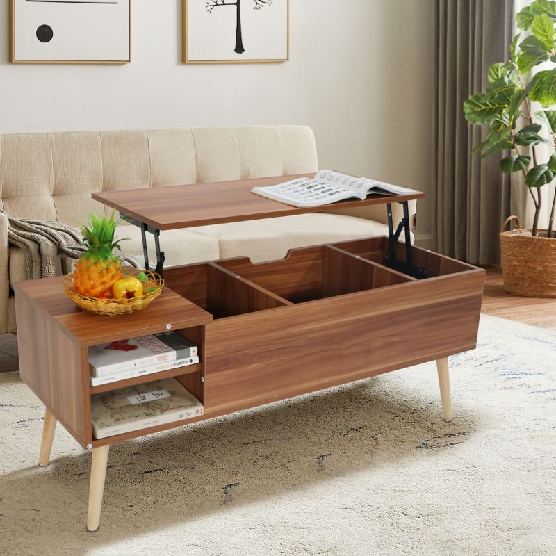 Modern Lift Top Coffee Table, Accent Computer Table with Hidden Compartment and Storage Shelf For Living Room/Office 4A - ModernLuxe, 1 of 11