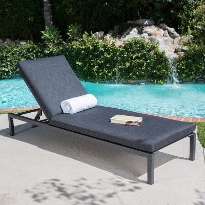 PAGED Patio Chaise Lounge Modern Aluminum Frame Recliner with Mesh Adjustable Lounge Chair for Garden, Poolside