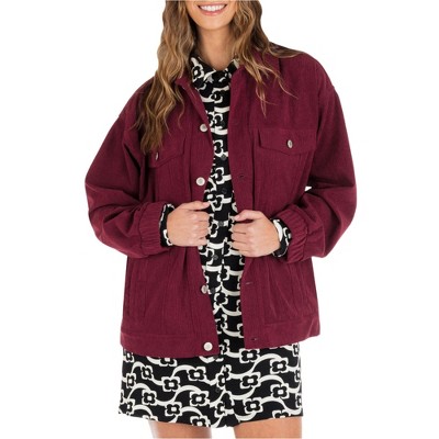 Hurley Womens Corduroy Shirt Jacket