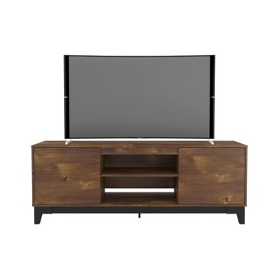 Rhapsody 2 Door TV Stand for TVs up to 80" Black/Truffle - Nexera