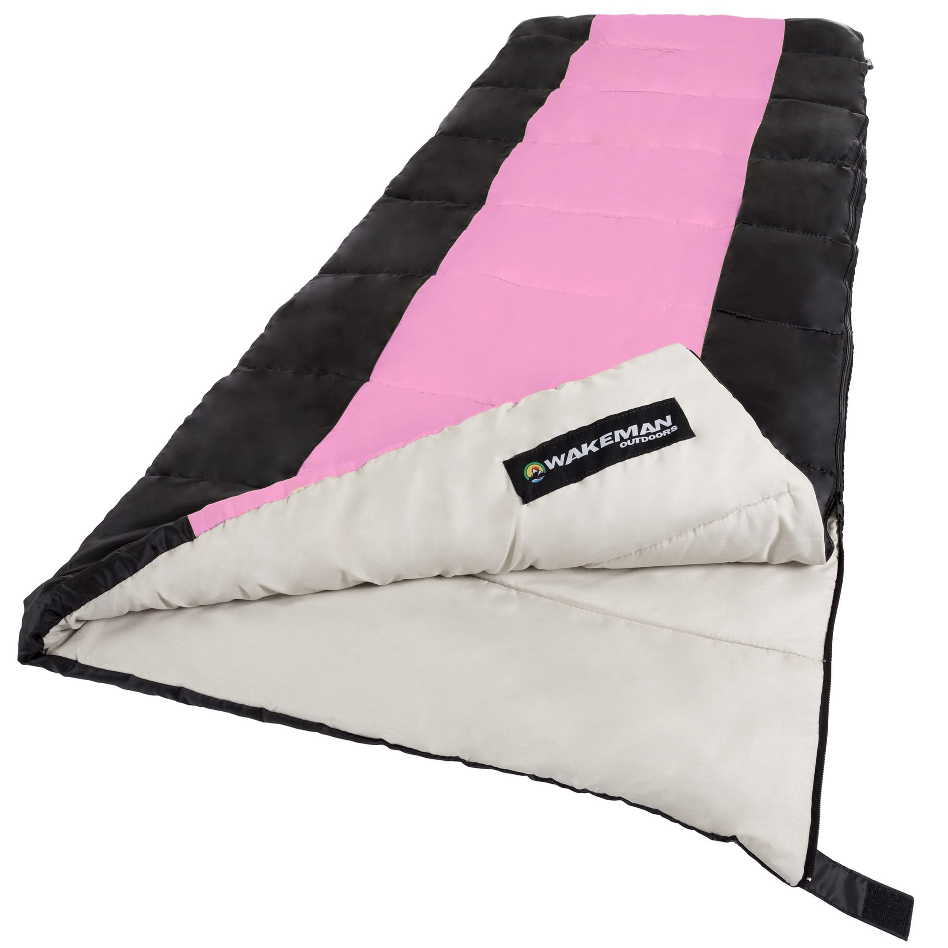 Leisure Sports 2-Season Lightweight Sleeping Bag - Pink/Black