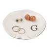 Unique Bargains Ceramic Decorative Jewelry Tray White 2 Packs - 2 of 4