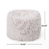 NicBex 5 Ft Rounded Faux Fur Bean Bag Chair with Removable Cover for Dorm,Apartment,Living Room,Bedroom,Hallway - 3 of 4