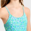 Girls' Vibrant Meadow Floral One Piece Swimsuit - art class™ Blue - 3 of 3