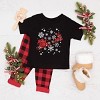 Santa Sleigh Glitter - Toddler Short Sleeve Tee and Kids Youth Short Sleeve Tee - 2 of 3
