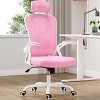 CAVINAS Mesh Office Chair with Flip-Up Arms,Adjustable Headrest&Lumbar Support,Ergonomic Computer Chair,Rolling Desk Chairs,350lbs Capacity - 2 of 4