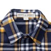 Hope & Henry Boys' Brushed Button Down Shirt (Brushed Navy & Yellow Plaid, 3-6 Months) - 2 of 4