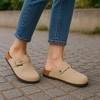 CUSHIONAIRE Hana Womens Clogs | Comfortable Vegan Suede Clogs for Women | Slip On Potato Shoes with Cork Footbed & Arch Support | Memory Foam - 4 of 4