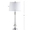 33" (Set of 2) Elizabeth Crystal Table Lamp (Includes LED Light Bulb) Clear - JONATHAN Y: Modern Linen Shade, UL Listed - 4 of 4