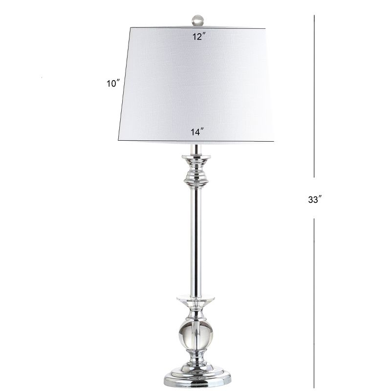 33&#34; (Set of 2) Elizabeth Crystal Table Lamp (Includes LED Light Bulb) Clear - JONATHAN Y, 5 of 8