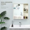 Aghana Digitals White Wall-Mounted Bathroom Mirror Cabinet with Storage Shelves, Space-Saving White 24.80×6.00×25.50 in - 3 of 4