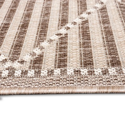 Neutral Diamond Trellis Flatwoven Indoor/Outdoor Rug 4'10" x 7'6"