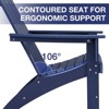 GARPROVM 2 Adirondack Chairs with Side Table HDPE Weather-Resistant Outdoor Patio Furniture - 2 of 4