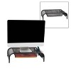 Mind Reader Monitor Stand, Ventilated Laptop Riser, Paper Tray, Office, Metal Mesh, 20"L x 11.5"W x 5.5"H, Set of 2, Black - 4 of 4