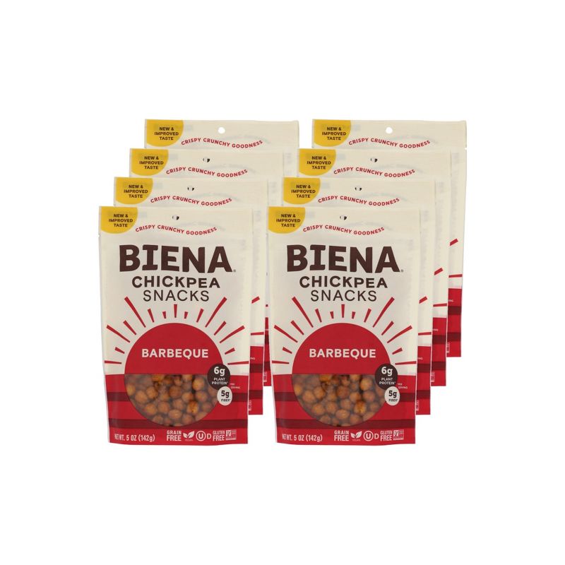 Biena Barbeque Chickpea Snacks - Case of 8/5 oz, 1 of 7