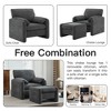 Hyleory Chenille Velvet Oversized Comfort Ottoman for Bedroom, Living Room, Nursing Room - 4 of 4