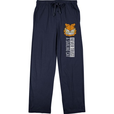 Garfield Smiling Cat Men s Navy Jogger Sweatpants Target