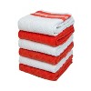 Sloppy Chef Premier Kitchen Towels (Pack of 6), 15x25, Diamond Pattern, Cotton, Saffron Red - 2 of 4