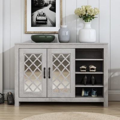 Galano Millicent 30 in. H x 44.3 in. W 2 Door Shoe Storage Cabinet With Shelves