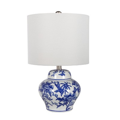 D12x19.3" Blue and White Ceramic Vase Lamp