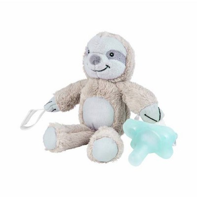 Dr. Brown’s Lovey Pacifier and Teether Holder with HappyPaci Silicone Pacifier - Sloth - 0-6 Months