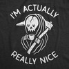Womens I'm Actually Really Nice T Shirt Funny Coffee Death Halloween Scary Graphic Tee - Crazy Dog Women's T Shirt - 2 of 4