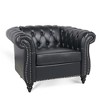VYNXARIA 1 Seater Sofa For Living Room,Soft PU leather fabric, easy to clean,Black - 4 of 4