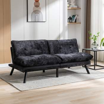 Convertible Sofa Bed, Adjustable Loveseat Sofa with Metal Legs-ModernLuxe