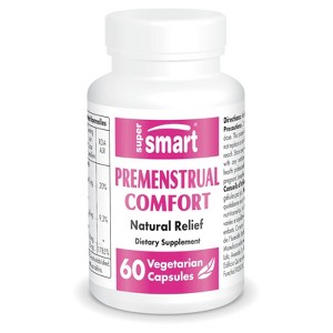 SuperSmart Premenstrual Comfort - Vitex Chasteberry Supplement for Women - Vitex Agnus-Castus & Vitamin B6 | Non-GMO - 60 Vegetarian Capsules - 1 of 1