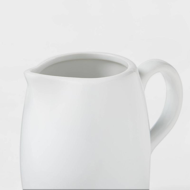 8oz Ceramic Creamer Pitcher White - Threshold&#8482;, 4 of 14