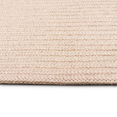 Sand Braided Synthetic 42" Reversible Indoor/Outdoor Rug