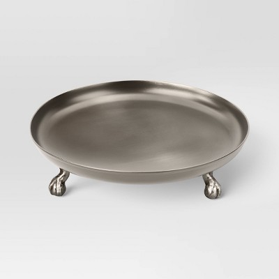12.375" Metal Footed Serving Stand Gold - Threshold™
