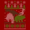 Women's Lost Gods Dinosaur Ugly Christmas Sweater T-Shirt - 2 of 4
