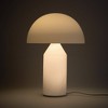 Brightech Venus Mid-Century Dimmable (Includes LED Light Bulb) Round Desk Table Lamp Frosted White Glass - 3 of 4