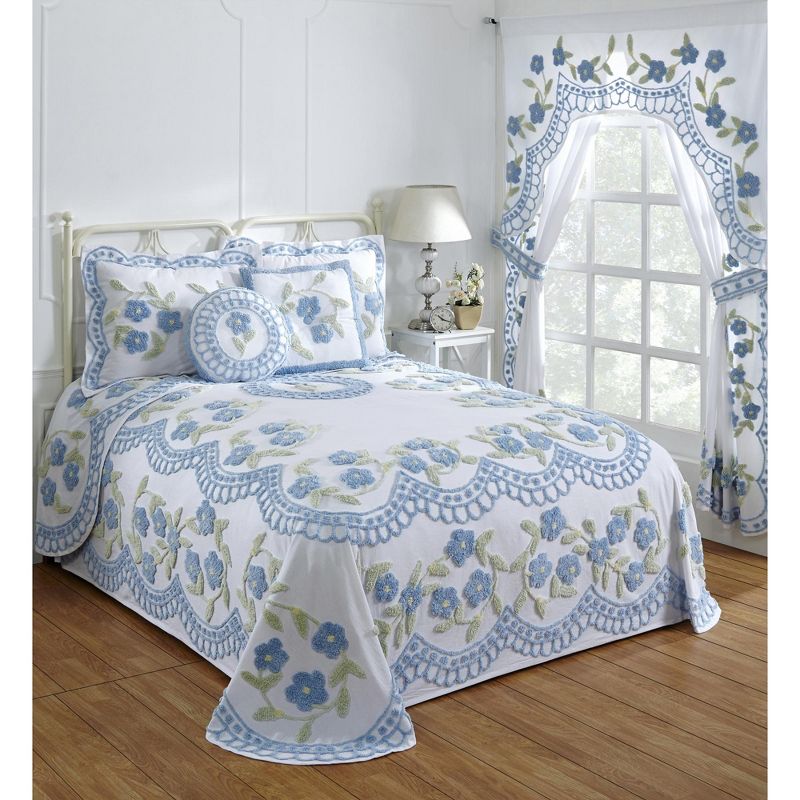 Bloomfield Collection Floral Design 100% Cotton Tufted Unique Luxurious Bedspread - Better Trends, 1 of 4