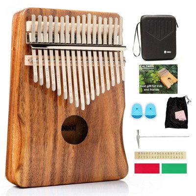Unokki Kalimba 17 Key Thumb Piano Koa Acacia Wood Mbira, Lightweight & Durable | Includes Waterproof Case, Hand Rest