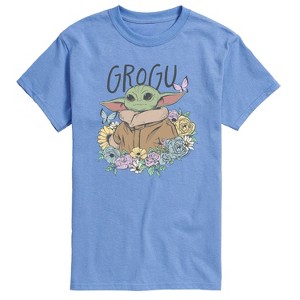 Men's - The Mandalorian - Floral Spring Grogu Short Sleeve Graphic T-Shirt - 1 of 3