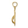 Black Bow Jewelry 14k Yellow Gold Textured Flip Flop Pendant, 6 x 22mm (1/4 x 7/8 Inch) - 2 of 4