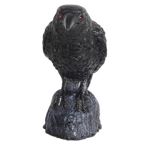 Halloween Express Raven with Turning Head & Sound Halloween Decoration - Size 17 in - Black - 1 of 2