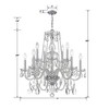 Crystorama Lighting Traditional Crystal 12 - Light Chandelier in  Polished Chrome - 3 of 4
